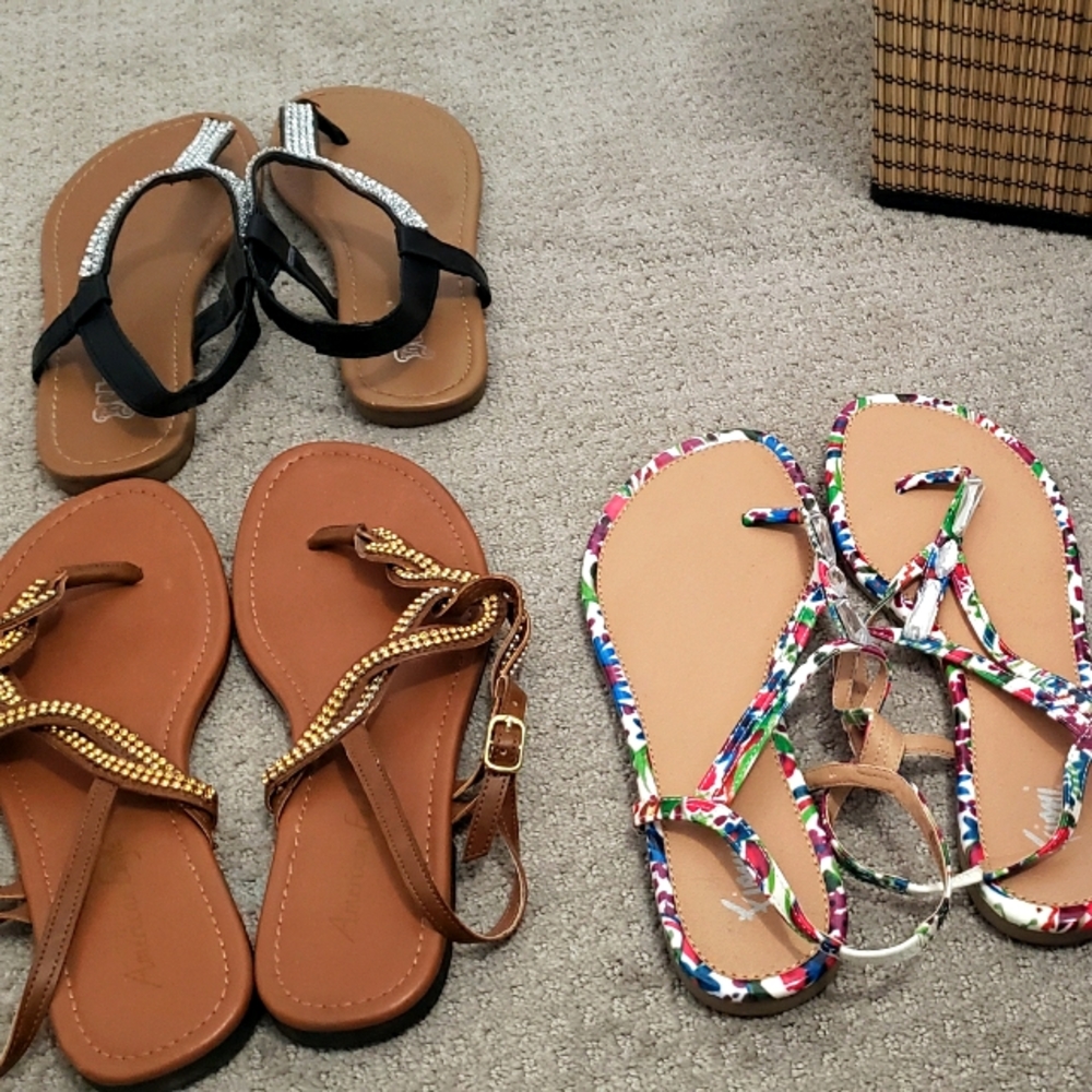 Used summer flip flops